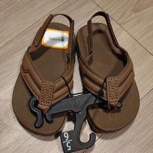 Target Brown Youth Slingback Flip Sandals - Twin Strap